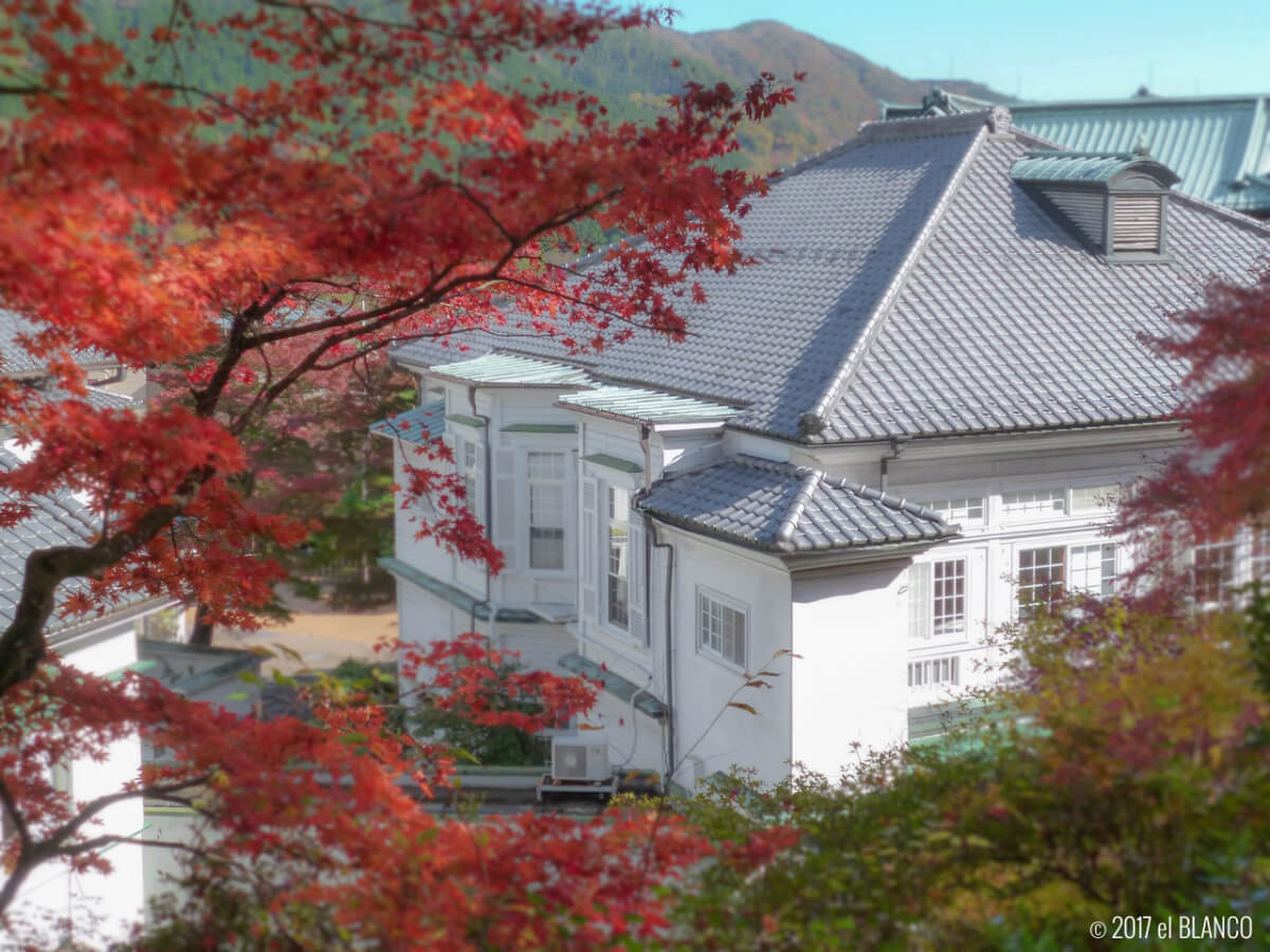 富士屋ホテルの庭園から見える西洋館