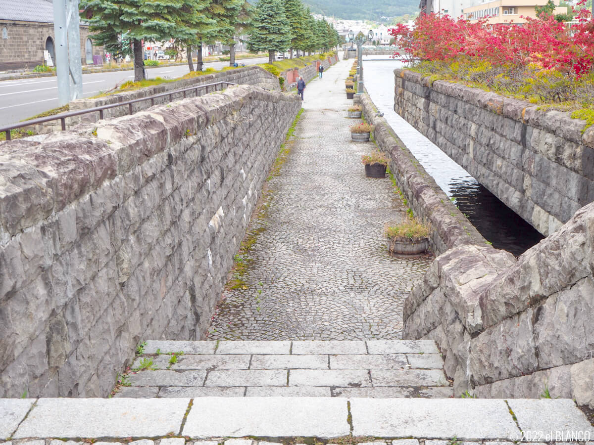 小樽運河の遊歩道