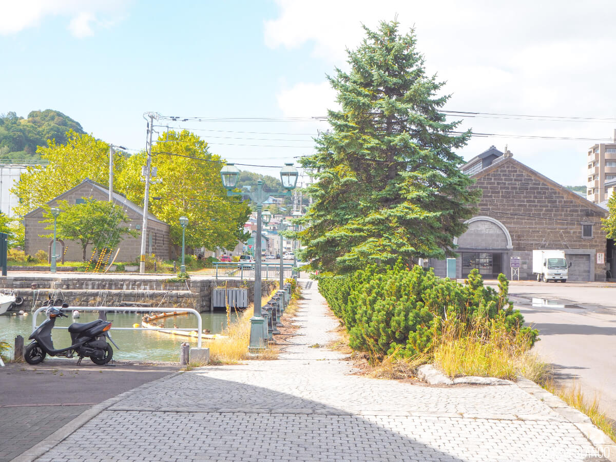 小樽運河の遊歩道