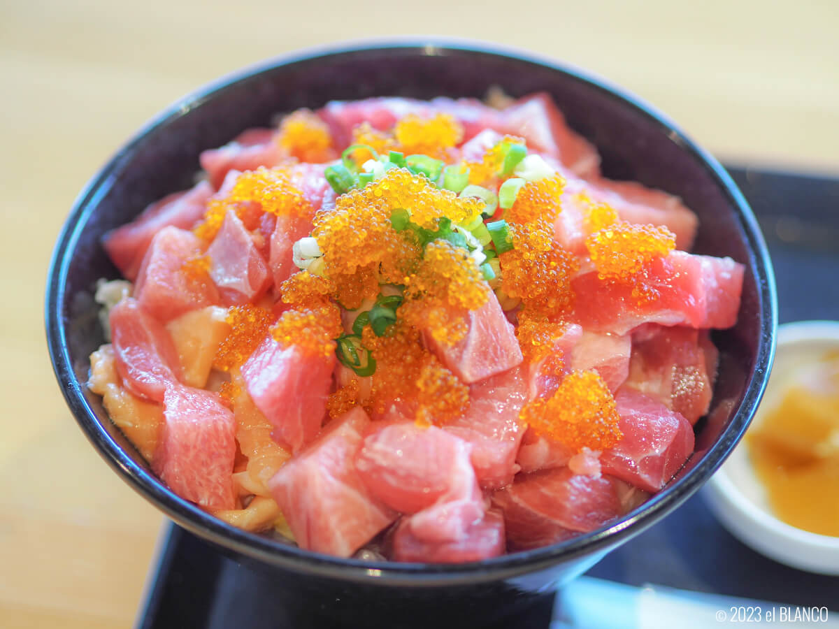 HAKOYAの中トロ入り彩コロ丼